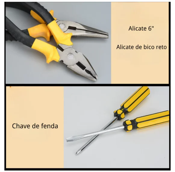 27 Pieces Tool Game Kit With Case Allen Keys Full Hammer Pliers-Neverdie Store - Imagem 5