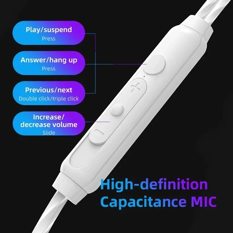 QKZ Wireless Earphone With Microphone Covers Driver Stereo Bass Sports Earphone - Imagem 6