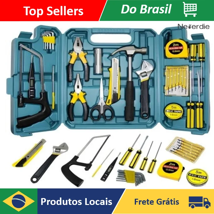 27 Pieces Tool Game Kit With Case Allen Keys Full Hammer Pliers-Neverdie Store