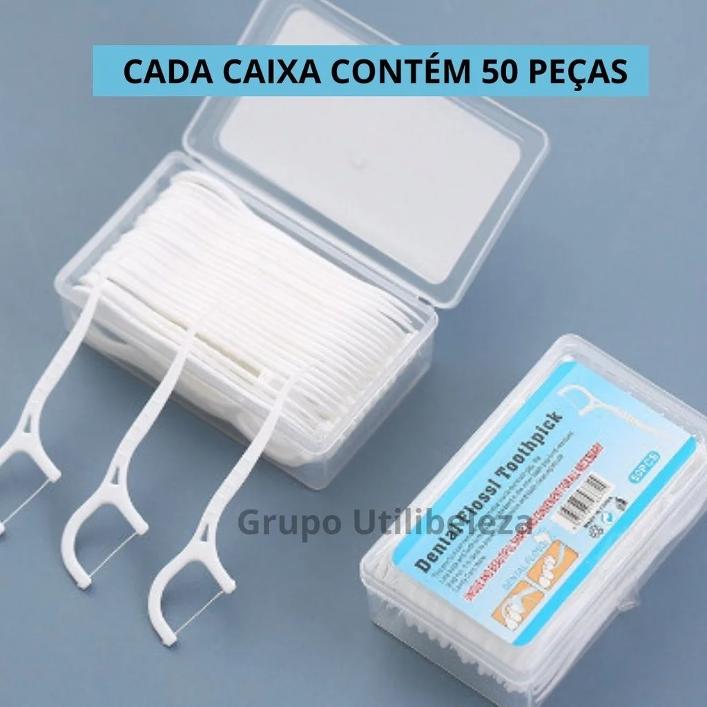Fio Dental com Haste Tipo Palito 200 Unidades, Ultra Fino para Crianças e Adultos, Higiene Bucal Diária - Imagem 6