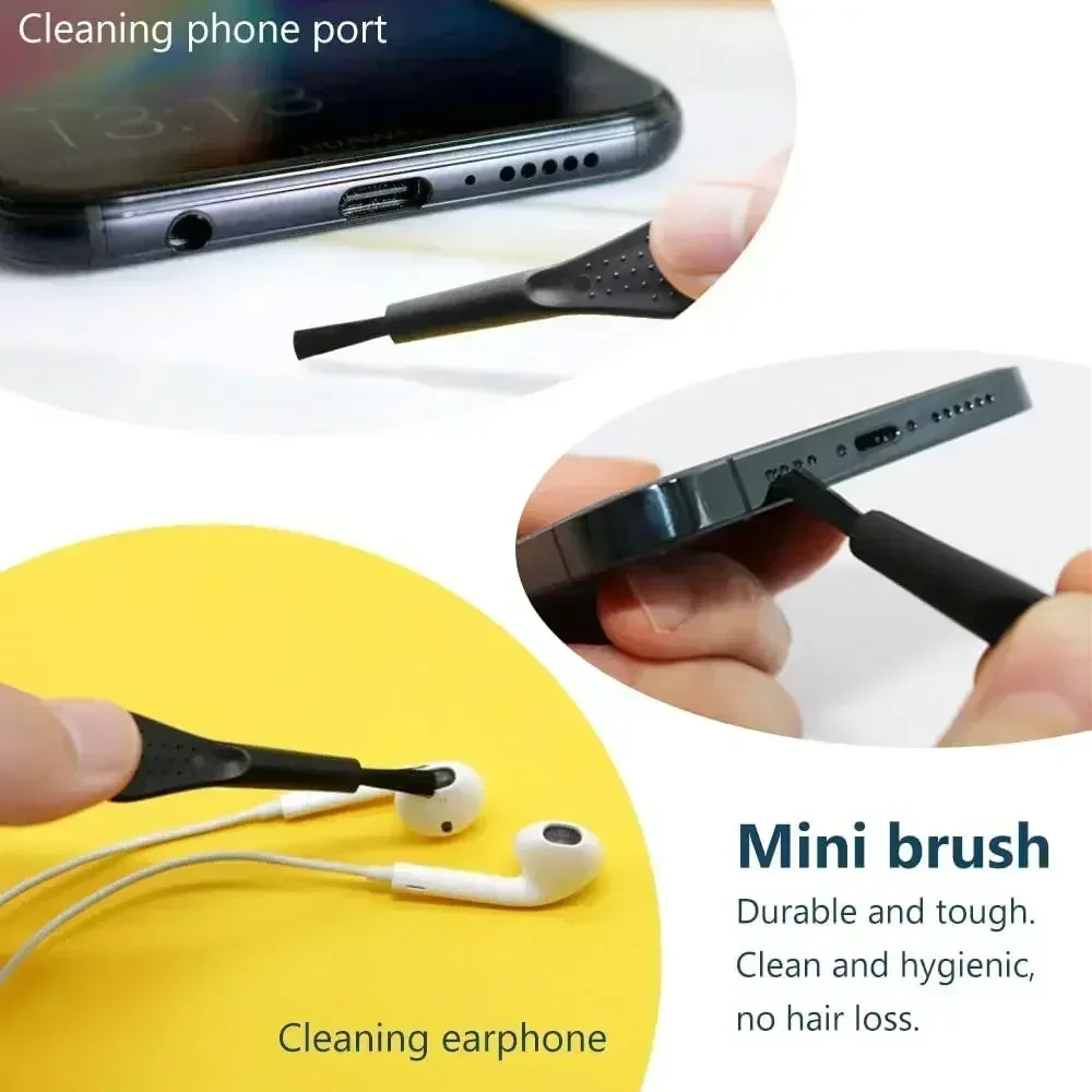 Mobile Phone Speaker Charging Port Cleaning Set Dust Plug for iPhone 16 15 14 Earphones Clean Kit Brush for Samsung Xiaomi - Imagem 3