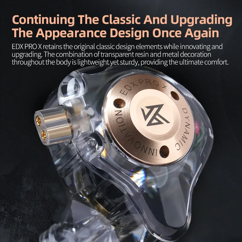 KZ-EDX PRO X Dynamic Drive Fone De Ouvido, Fone De Ouvido Baixo HIFI, DJ Sport Music, Cancelando Headsets - Imagem 5